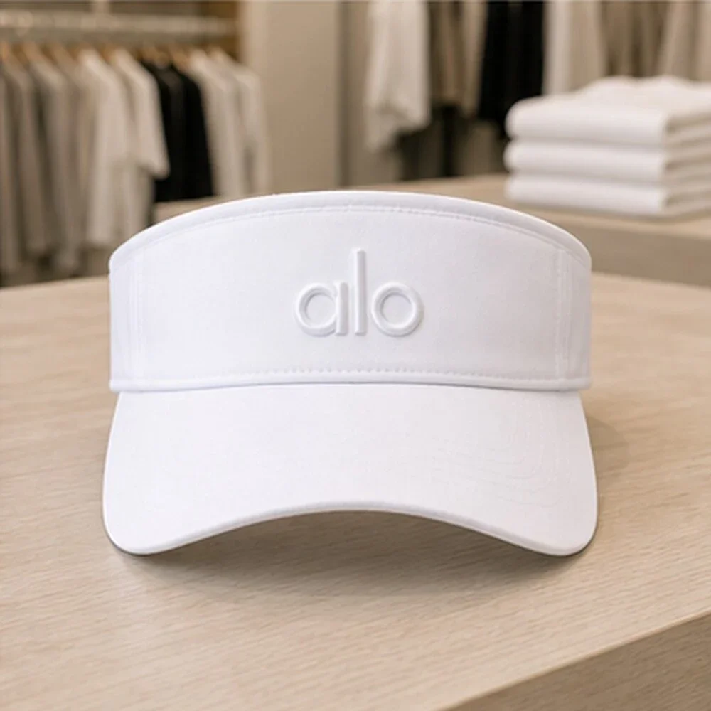 ALO Yoga White Golf Open Top Visor Hat Sporty
